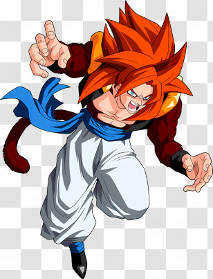 Gogeta - Dynamic Anime Fighter Character Transparent PNG