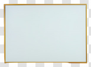 Rectangle Frame - Golden Frame Whiteboard For Modern Spaces Transparent PNG