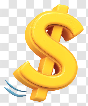 Flying Dollar - Yellow Dollar Sign Illustration Transparent PNG