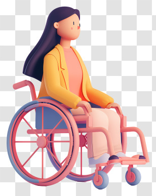 Girl In Wheelchair - Cute Girl In Wheelchair Transparent PNG