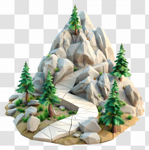 Mountain Path - Mountain Pathway Surrounded By Trees Transparent PNG