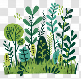 Grass Forest - Green Plants Illustration Transparent PNG