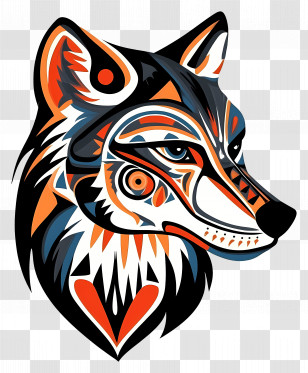 Wolf Logo - Tribal Wolf Artistic Illustration Transparent PNG