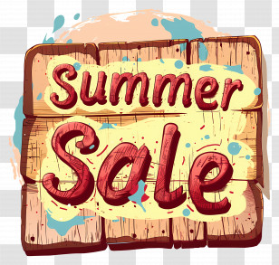 Summer Sale - Summer Sale Promotional Sign Transparent PNG