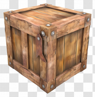 Cargo Wooden Box - Wooden Crate For Storage Or Shipping Transparent PNG