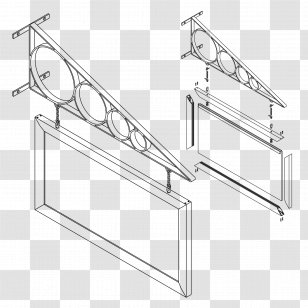 Technical Drawing Isometric Projection Exploded-view Plan - Line Art - Suspended Transparent PNG