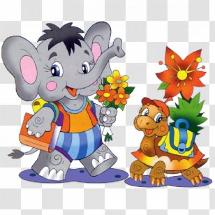 Elephant School Funny Animal Clip Art - Rabbit Transparent PNG