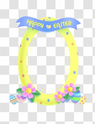 Picture Frame Easter Egg Pattern - Point - Decoration Style Border Transparent PNG