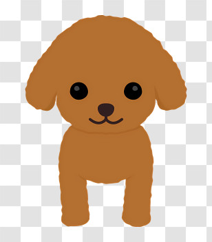 Icon - Adorable Brown Puppy Illustration Transparent PNG