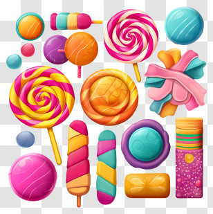 Candy Images - Colorful Assorted Candy Collection Transparent PNG