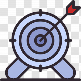 Dart Board - Target With Arrow In Bullseye Transparent PNG