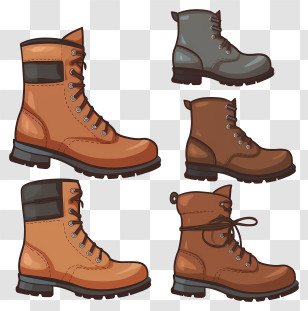 Boots - Various Styles Of Boots Transparent PNG