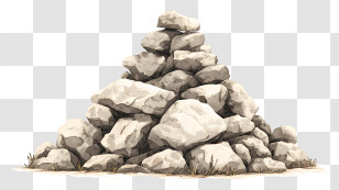Granite Stone Pile - Natural Pile Of Stacked Rocks Transparent PNG