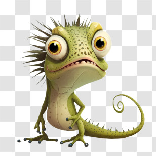 Cute Lizard
 - Cute Cartoon-Style Chameleon Illustration Transparent PNG