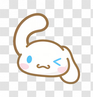 Cinnamoroll Head - Winking Character With Long Ears Transparent PNG