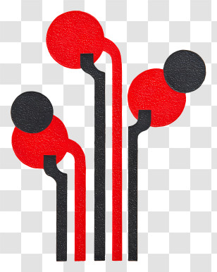 Algorithm Icon - Red And Black Abstract Design Transparent PNG