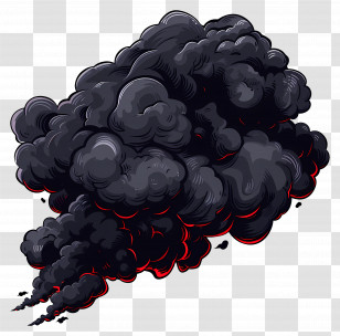 Black Cloud - Dark Black Smoke Cloud Transparent PNG