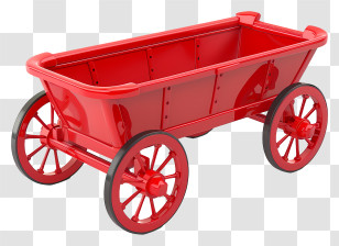 Little Red Wagon Day - Red Wagon Cart For Outdoor Or Play Transparent PNG