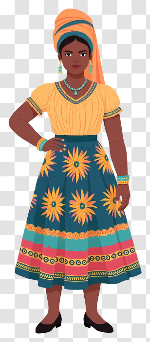 South Africa People - Woman In Traditional Dress Transparent PNG