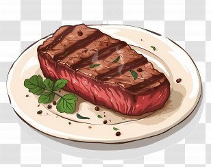 Steak - Grilled Steak Illustration Transparent PNG