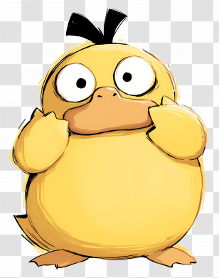 Psyduck - Cute Cartoon Duck Character Transparent PNG