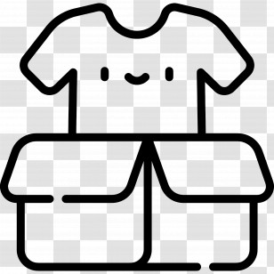Clothes Box - T-shirt In A Box Doodle Transparent PNG