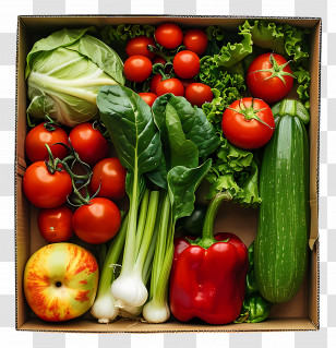 Vegetable Box - Fresh Vegetable Selection In Box Transparent PNG