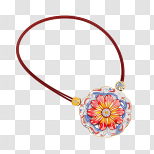 Raksha Bandhan - Floral Pendant Necklace Transparent PNG