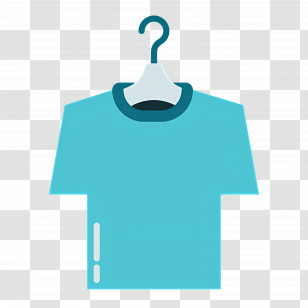 Hanging Cloth - Blue Shirt On Hanger Illustration Transparent PNG