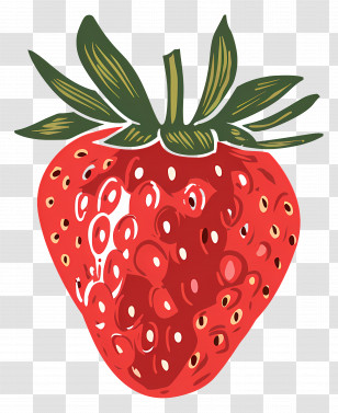 Strawberry - Vibrant Red Strawberry Fruit Illustration Transparent PNG