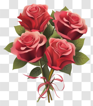 Red Roses - Beautiful Red Roses Bouquet For Romance Transparent PNG