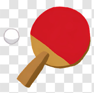 Sport Elements - Ping Pong Paddle And Ball Transparent PNG