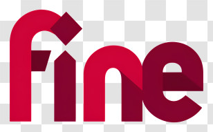 Fine Logo - Modern 'Fine' Red Logo Transparent PNG