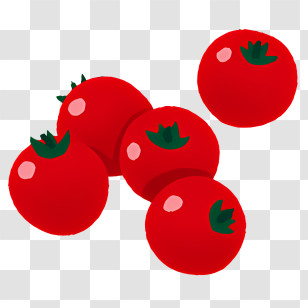 Vegetable - Bunch Of Fresh Red Tomatoes Illustration Transparent PNG