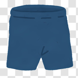 Fashion - Blue Casual Shorts Illustration Transparent PNG