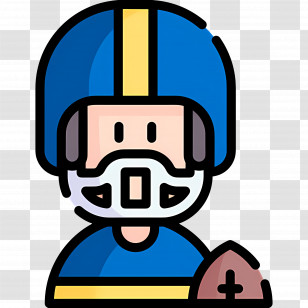 American Football Player - Football Player In Blue Helmet Transparent PNG