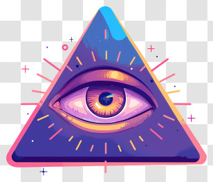All Seeing Eye - Eye In Triangle Symbol Transparent PNG