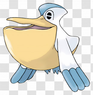 Pelipper - Pelican With Large Beak Transparent PNG