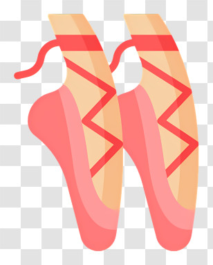 Ballet Shoes Logo - Pink Ballet Shoes For Dance Performance Transparent PNG