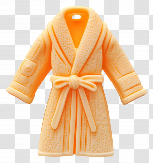 Bathrobe - Yellow Bathrobe For Relaxation Transparent PNG