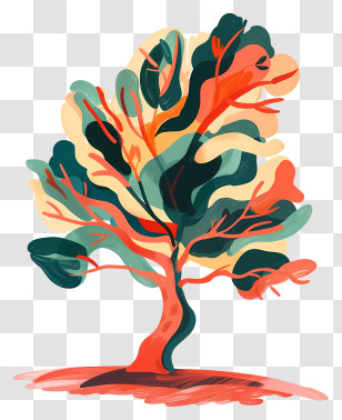 Arbor Day - Colorful Abstract Tree Transparent PNG