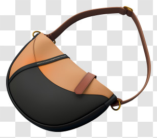 Sling Bag - Stylish Handbag In Black And Brown Transparent PNG