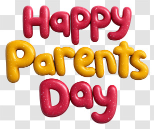 Happy Parents Day Text - Happy Parents Day Celebration Text Transparent PNG