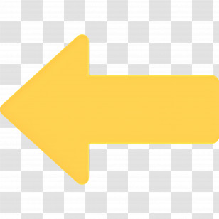 Arrow Left - Yellow Arrow Pointing Left Transparent PNG