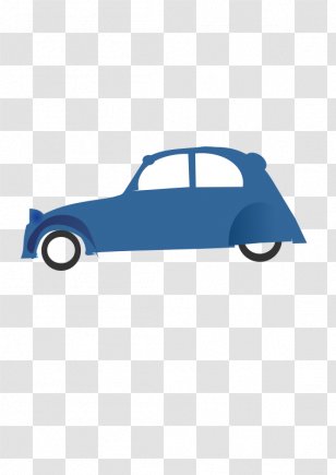 Vintage Car Illustration - Blue Transparent PNG