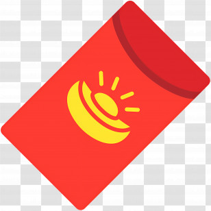 Red Envelope Emoji - Traditional Red Envelope For Chinese New Year Transparent PNG