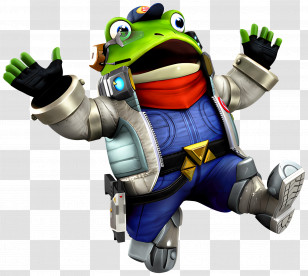 Slippy Toad - Friendly Animated Frog Character Transparent PNG