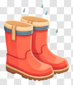 Rain Boots - Red Rain Boots For Wet Weather Transparent PNG