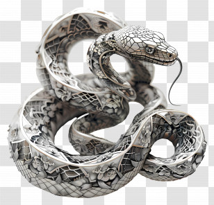 Chinese Zodiacs - Intricate Snake Art Transparent PNG