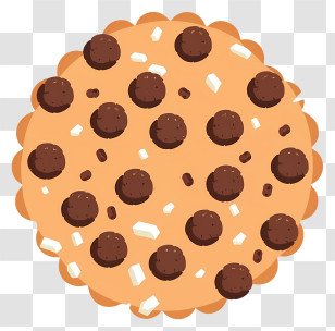 Chocolate Chip Cookie - Delicious Chocolate Chip Cookie Illustration Transparent PNG